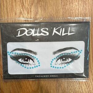 Dolls Kill Face & Body Jewels blue cat eye stickers new